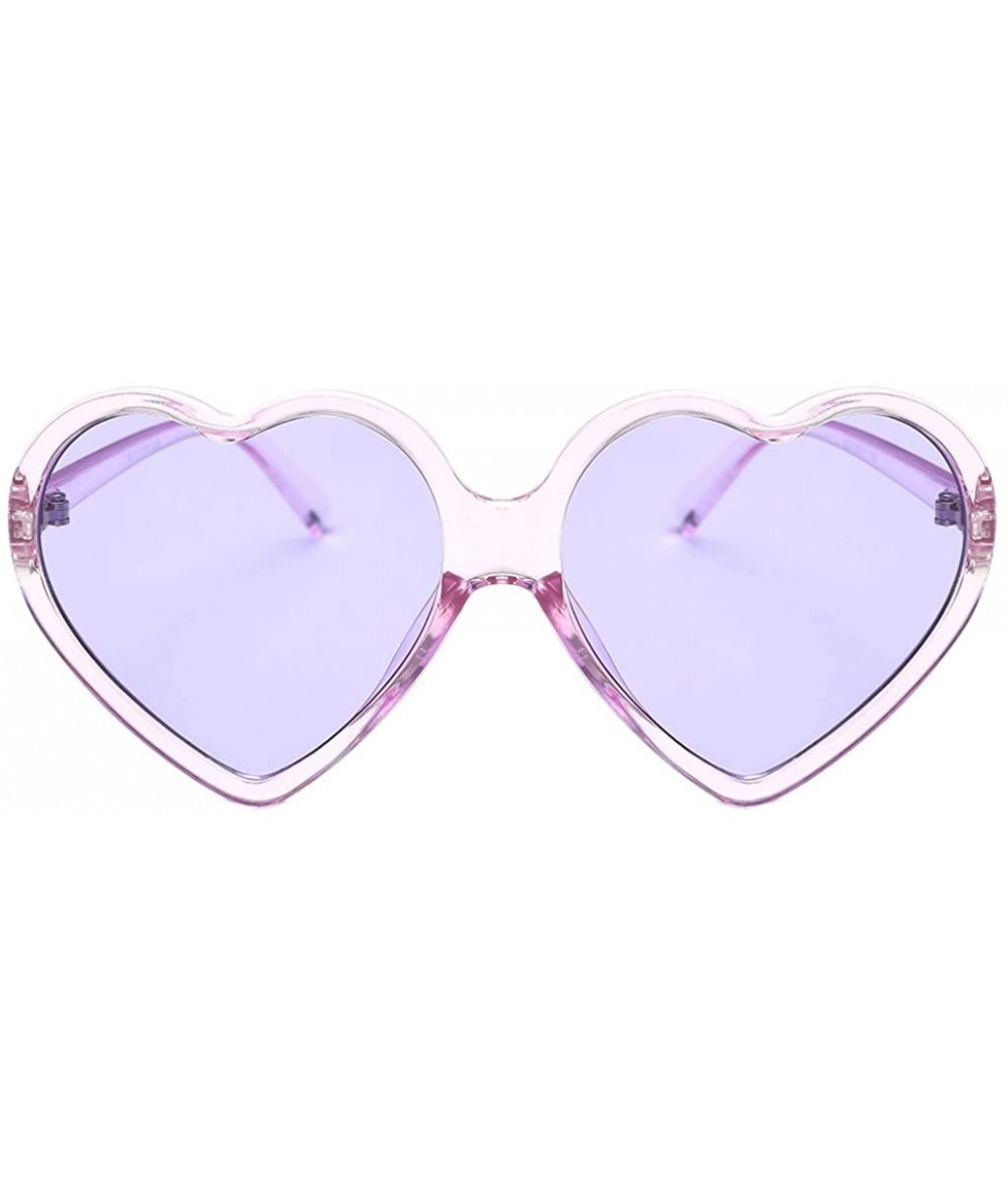 Rectangular Heart Shape Sunglasses Cute Sweet Girls Stylish Goggle Love Heart-Shaped Sun Glasses Valentine's Day Present - CD...