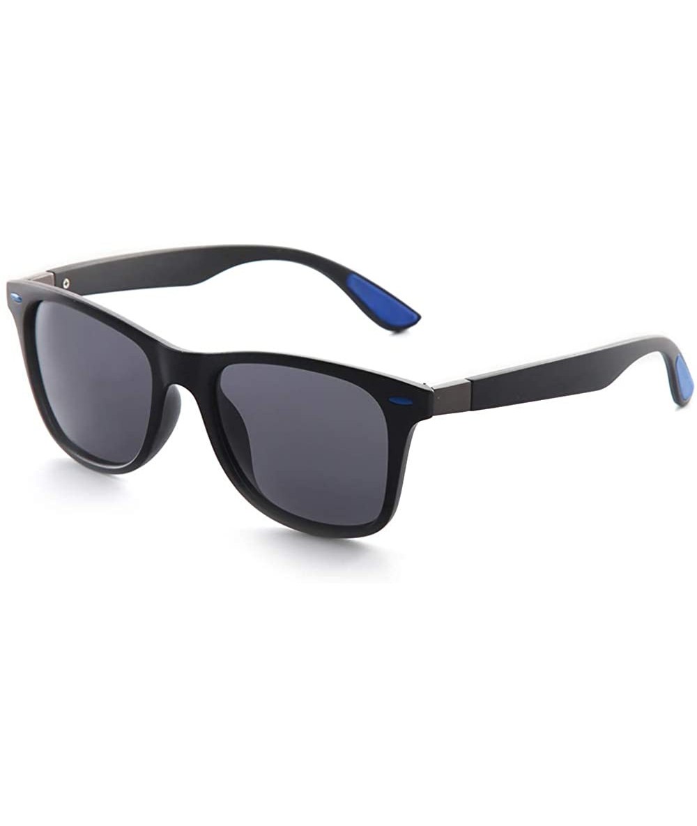 Square Unisex Polarized Sunglasses For Women Men Classic UV400 Brand Designer Sun Glasses - Blue - CT196AOMEQ0 $15.08