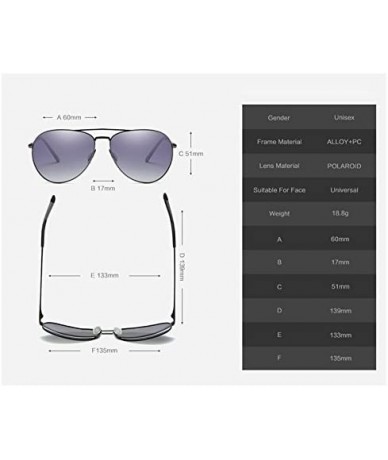 Aviator Mens Womens Aviator UV400 Polarized Sunglasses with Sun Glasses Case - Black/Grey Board - CR1864HWOMH $16.58