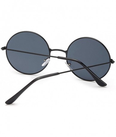 Round Fashion Candy Vintage Round Mirror Sunglasses Women Luxury Design Black Sun Glasses Oculos - Goldred - C91984ZHAZN $23.70