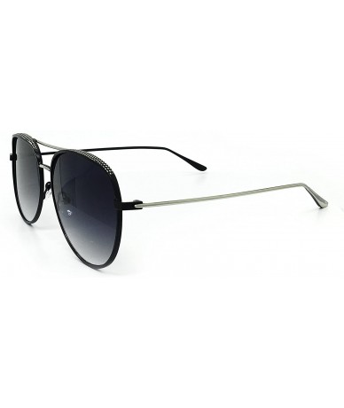 Aviator FV7108 Premium Oversized Flat Aviator Tinted Retro Sunglass Womens Mens - Metal - CV1854NYWZG $12.20