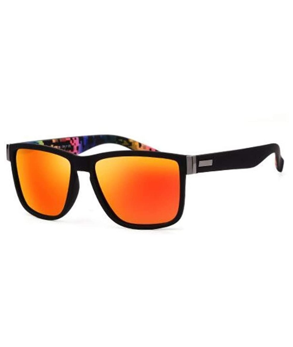 Round Fashionable Sunglasses- Colorful Polarized Frames- Men and Women Driving Sunglasses (Color 4) - 4 - C11997CRIY4 $27.77